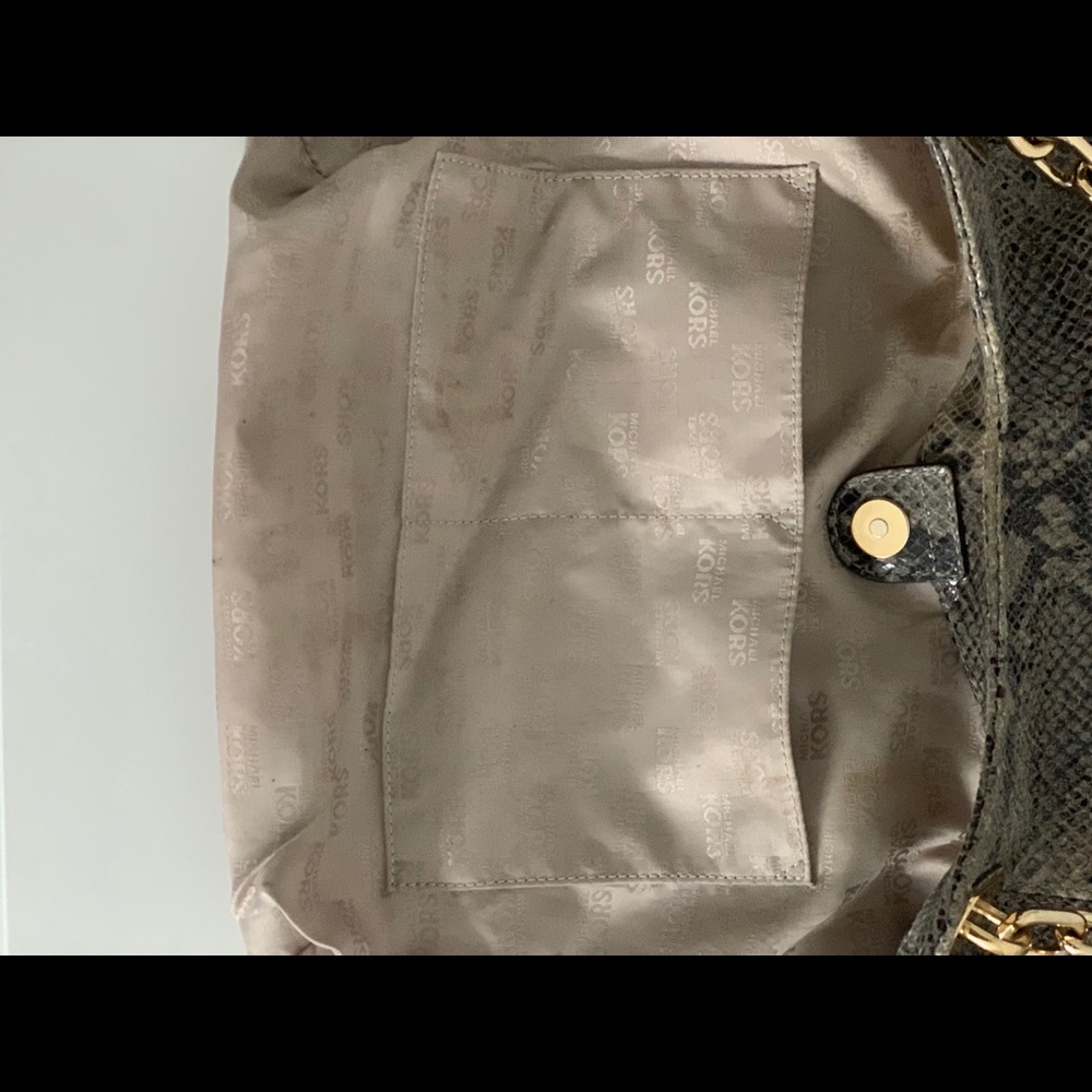 Michael Kors Python Print Hobo Handbag - Picture 5 of 11